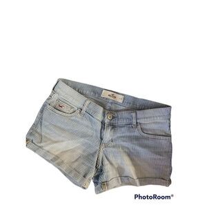 Hollister Striped Denim Shorts Sz 26